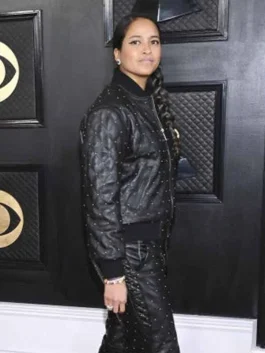 grammys-2023-helen-lasichanh-leather-jacket