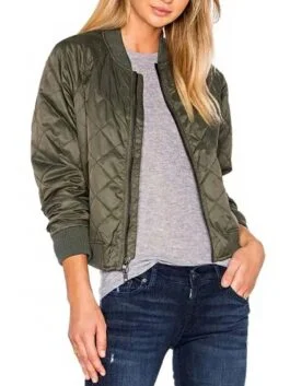 Chicago PD S08 Hailey Upton Green Quilted Jacket
