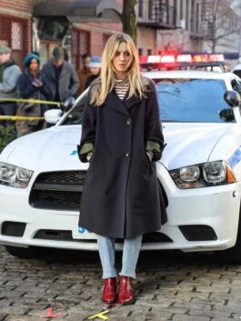 Cassie Bowden The Flight Attendant Black Coat