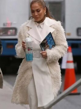 Marry Me 2022 Jennifer Lopez White Fur Coat