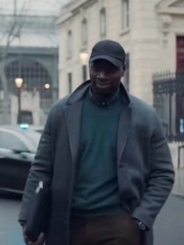 Omar Sy Arsene Lupin Grey Coat