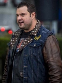 The Flash Jaco Birch Leather Jacket with Denim Vest