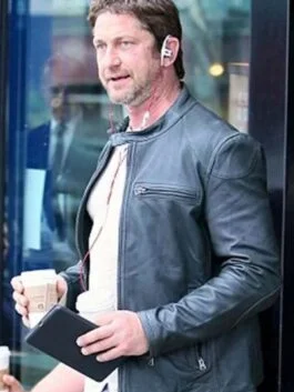Gerard Butler Biker Leather Jacket