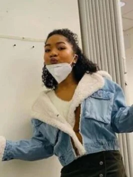 The Equalizer Laya DeLeon Blue Denim Jacket