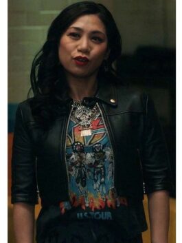 The Equalizer Liza Lapira Cropped Leather Jacket
