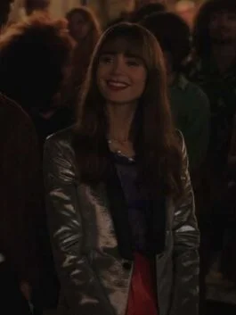 Emily In Paris S03 Lily Collins Silver Blazer