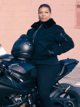 The Equalizer Queen Latifah Fur Collar Jacket