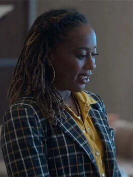 Good Trouble S05 Malika Williams Plaid Blazer