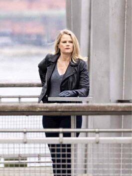 FBI S05 Joelle Carter Black Leather Jacket