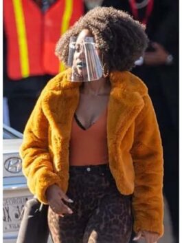 They Cloned Tyrone Teyonah Parris Shearling Jacket
