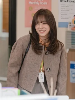 Shin Ha Ri A Business Proposal Se-Jeong Kim Brown Jacket