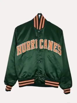 Urban style wool-blend jacket featuring embroidered chest lettering and snap buttons