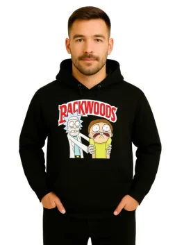 Backwoods Rick and Morty Black Hoodie
