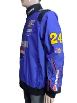 A colorful Pepsi JG Racing Jacket in blue, white, and red from America Jackets.