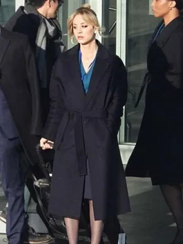 The Flight Attendant Kaley Cuoco Black Coat