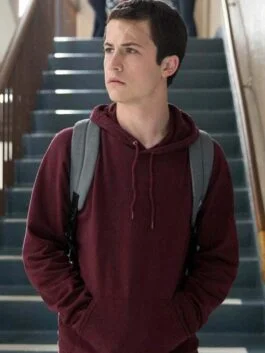 13 Reasons Why Dylan Minnette Maroon Hoodie
