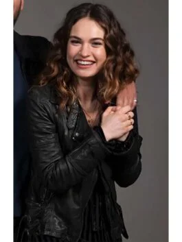 What’s Love Got To Do With It 2023 Lily James Leather Jacket