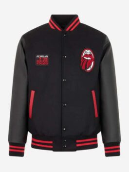 AC Milan X Rolling Stones Varsity Jacket - America Jackets