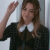 Spin Me Round Aubrey Plaza Checkered Blazer
