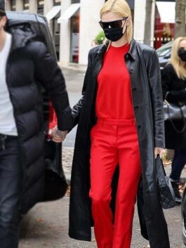 Nicola Peltz Leather Trench Coat