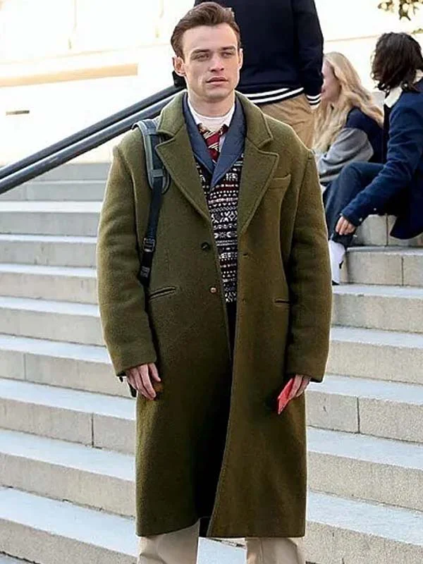 Gossip Girl S02 Max Wolfe Green Coat