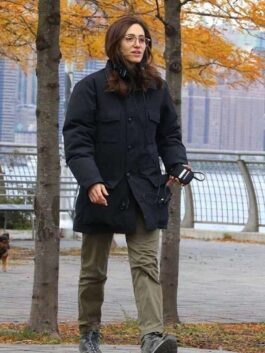 Emmy Rossum Modern Love Black Coat