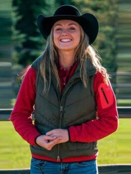 Amy Fleming Heartland Green Puffer Vest