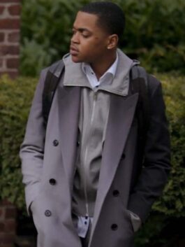 Power Book II Ghost S03 Tariq St. Patrick Grey Trench Coat