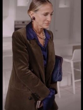 And Just Like That Carrie Bradshaw Brown Blazer