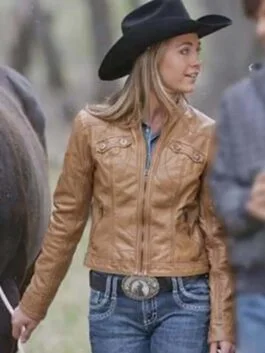Amy Fleming Heartland Brown Jacket