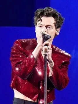 Harry Styles Brit Awards 2023 Red Jacket