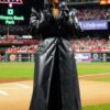 World Series Game Jazmine Sullivan Leather Coat