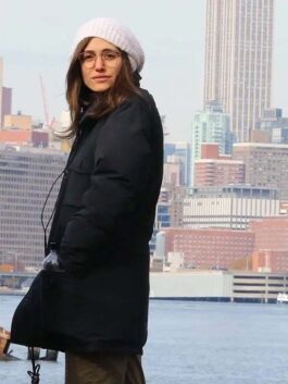 Emmy Rossum Modern Love Black Coat
