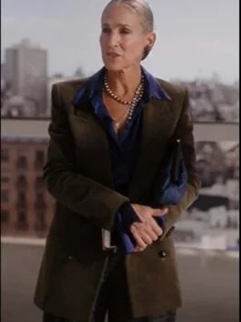 And Just Like That Carrie Bradshaw Brown Blazer