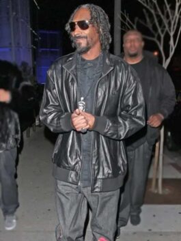 Snoop Dogg Black Leather Jacket