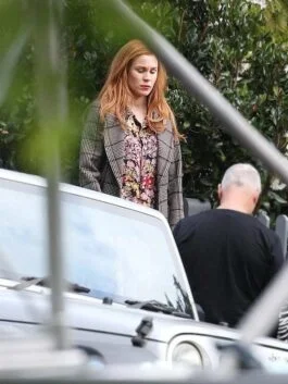 Wolf Like Me Isla Fisher Plaid Coat