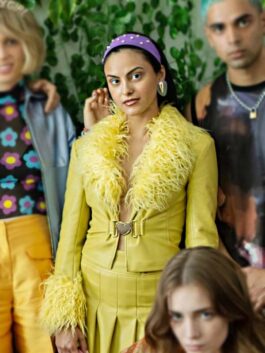 Do Revenge 2022 Drea Yellow Leather Jacket