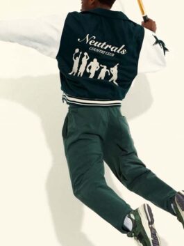 Neutrals Country Club Varsity Jacket
