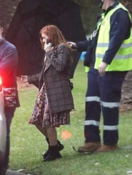Wolf Like Me Isla Fisher Plaid Coat