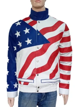 American Flag Leather Jacket Vanilla Ice