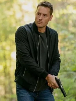 Jacob Turner inspired dark brown leather jacket in a sleek minimalist design.