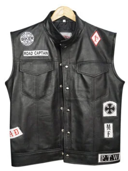 Deacon St. John Days Gone Black Leather Vest
