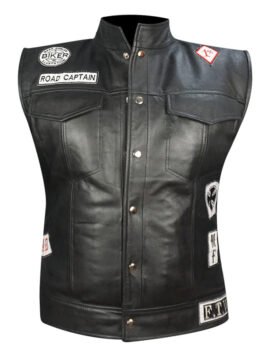 Deacon St. John Days Gone Black Leather Vest