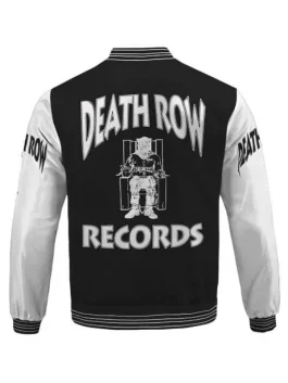 Death Row Records Snoop Doggy Dogg Black Varsity Jacket back