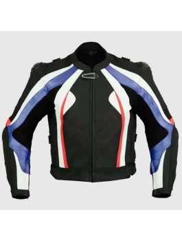 Flash Gear Men Leather Motorcycle Racing Jacket