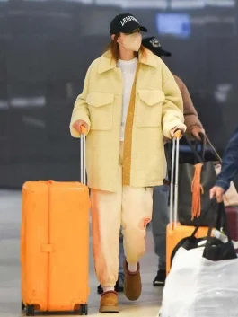 Gigi Hadid Shearling Coat