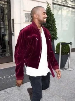 Kanye West Red Velvet Jacket