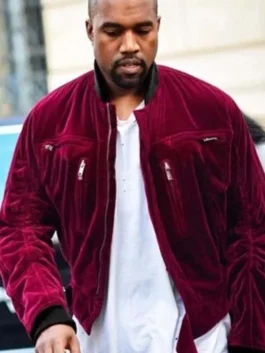 Kanye West Red Velvet Jacket