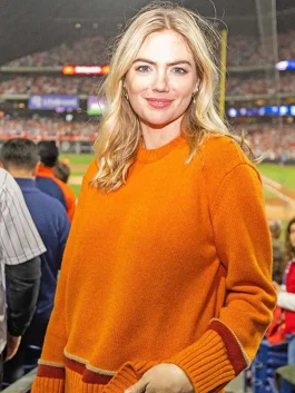 Kate Upton Orange Sweatshirt