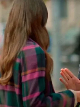 Lease on Love Poppy Plaid Coat back